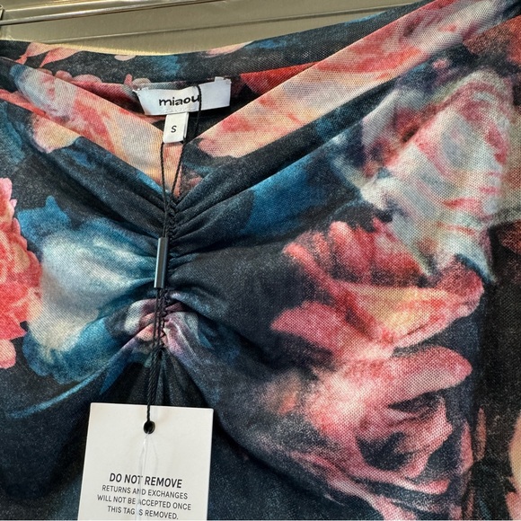 NWT Miaou Preston Skirt in Decades Rose Midi with Slit Floral - Picture 8 of 12